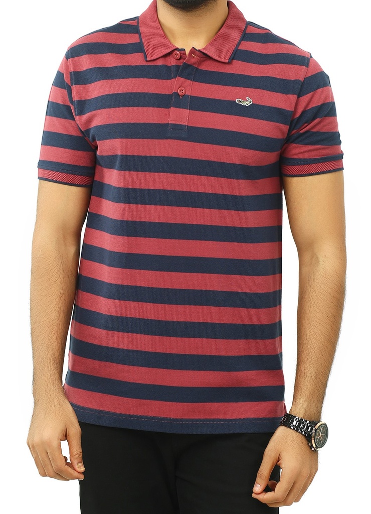 Crocodile Stripe Polo T-Shirt