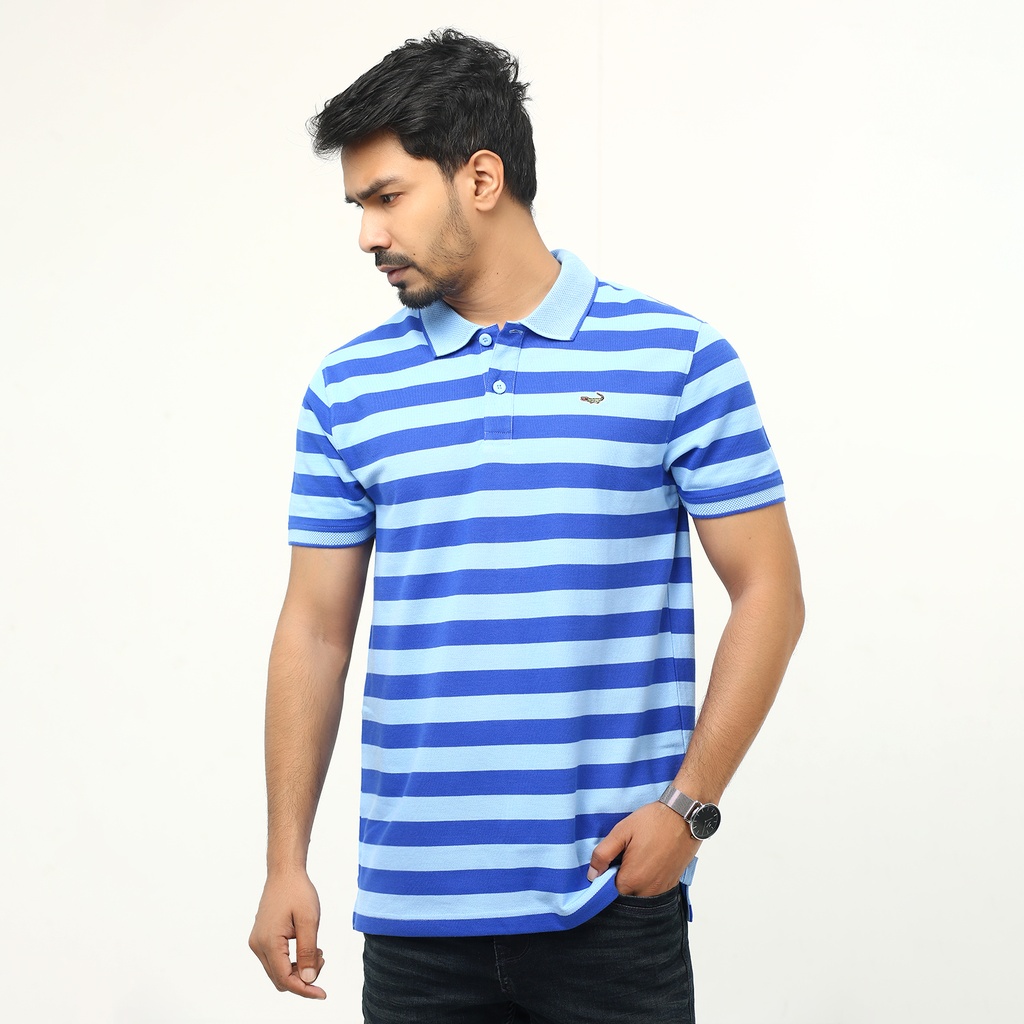 Crocodile Stripe Polo T-Shirt